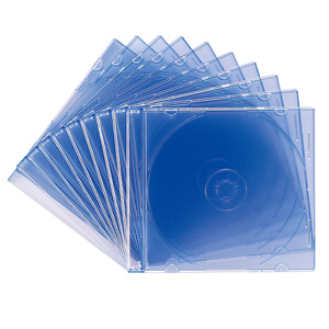 FCD-PU10BL / DVD・CDケース(10枚セット・クリアブルー)