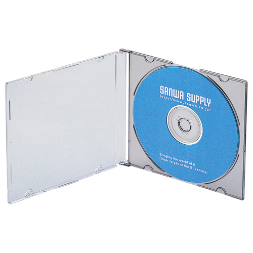 FCD-PU50BK / DVD・CDケース（50枚セット・クリアブラック）