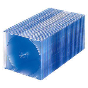 FCD-PU50BL / DVD・CDケース(50枚セット・クリアブルー)