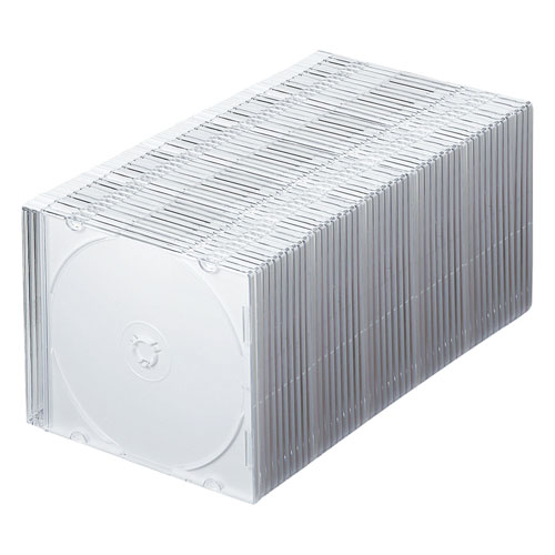 FCD-PU50MWN / Blu-ray・DVD・CDケース（スリムタイプ・50枚セット・マットホワイト）