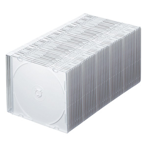 FCD-PU50MW / DVD・CDケース(50枚セット・マットホワイト)