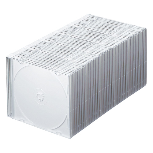 FCD-PU50MW / DVD・CDケース（50枚セット・マットホワイト）