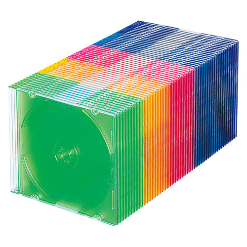 FCD-PU50MXN2 / Blu-ray・DVD・CDケース（スリムタイプ・50枚セット・5色ミックス）