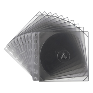 FCD-RBD10BK / リング穴付きブルーレイメディア対応ケース(10枚セット・ブラック)