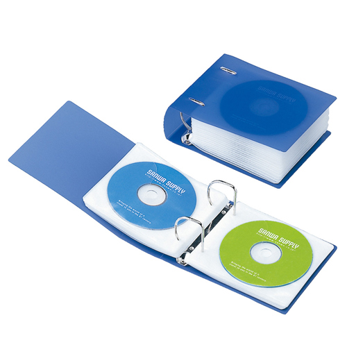 【CD・DVD】リングファイルケース 24冊(バラ売り◎) CD・DVDリング式ファイルケース（36枚収納・クリア