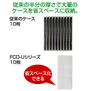 FCD-U100MBKN / DVD・CDケース（マットブラック・100セット）