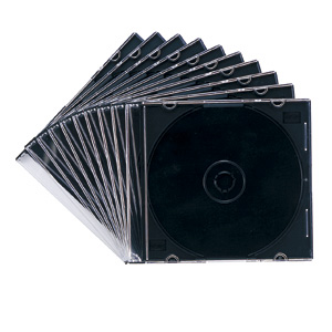 FCD-U10MBKN / DVD・CDケース（マットブラック・10枚セット）