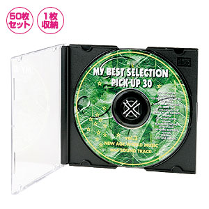 FCD-U50MBK / CD・DVDケース（マットブラック、50枚セット）