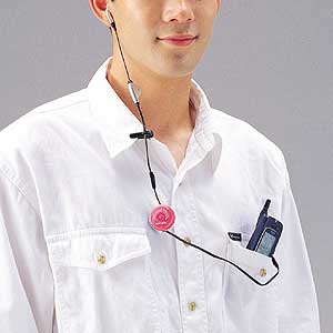 FUN-090R / イヤホン用巻取りホルダー(レッド)