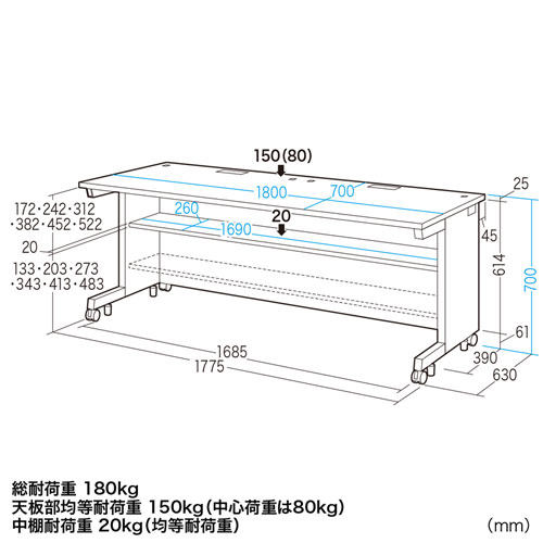 GE-1871 / GEデスク（W1800×D700mm）