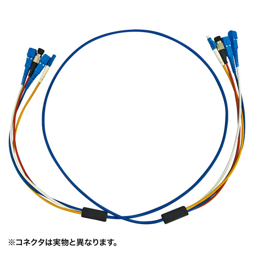 HKB-FCFCRB1-30 / ロバスト光ファイバケーブル（シングル9.2μm、FC×4-FC×4、30m）