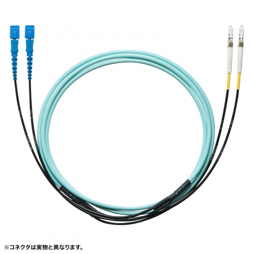 HKB-FCFCTA5-05N / タクティカル光ファイバケーブル（マルチ50μm、FC×2-FC×2、5m）