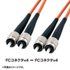 HKB-FCFCWPRB1-20 / 防水ロバスト光ファイバケーブル（シングル9.2μm、FC×4-FC×4、20m）