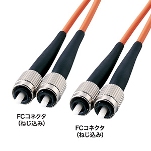 HKB-FF5W-3 / メガネ型光ファイバケーブル（マルチ50μm、FC×2-FC×2、3m）