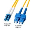 HKB-HLCSC1-01 / 補強メガネ型光ファイバケーブル（シングルモード、LC×2-SC×2、1m）