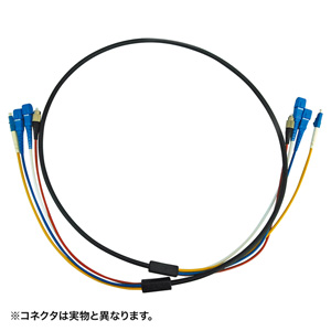 HKB-LCLCWPRB1-30 / 防水ロバスト光ファイバケーブル(シングル9.2μm、LC×4-LC×4、30m)