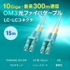 HKB-MOM3LCLC-15 / メガネ型光ファイバケーブル（マルチ50μmOM3、LC×2-LC×2、15m）