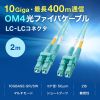 HKB-MOM4LCLC-02 / メガネ型光ファイバケーブル（マルチ50μmOM4、LC×2-LC×2、2m）