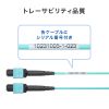 HKB-MPO12M3B-05 / MPO光ファイバケーブル（OM3、12芯、B配線、5m）