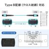 HKB-MPO12M4B-05 MPO光ファイバケーブル(OM4、12芯、B配線、5m) HKB-MPO12M4B-05 / MPO光ファイバケーブル(OM4、12芯、B配線、5m)