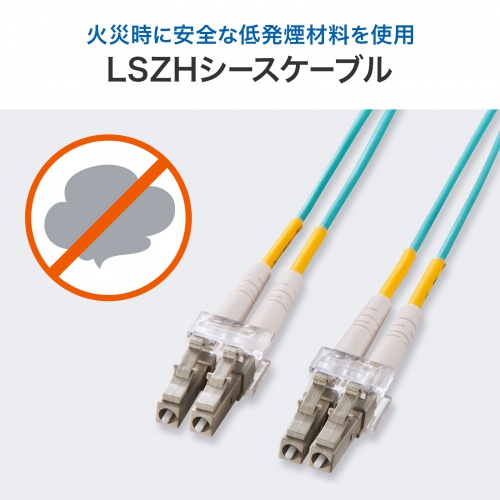 HKB-OM3LCLC-03N / メガネ型光ファイバケーブル（マルチ50μmOM3、LC×2-LC×2、3m）