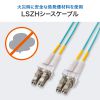 HKB-OM3LCLC-02N / メガネ型光ファイバケーブル（マルチモード、50μm、LC×LC、2m）