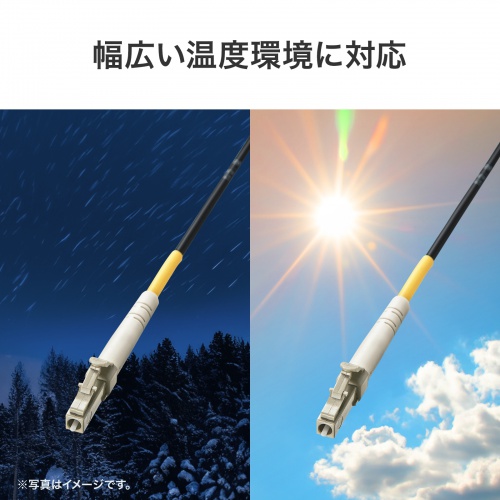HKB-OM3LCLCWPRB-10 / 防水ロバスト光ファイバケーブル（マルチ50μmOM3、4芯、両端LC×4、10m）