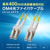 HKB-OM4LCLC-01 / メガネ型光ファイバケーブル（マルチ50μmOM4、LC×2-LC×2、1m）