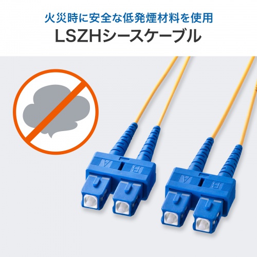 HKB-SCSC1-03N / メガネ型光ファイバケーブル（シングル8.6μm、SC×2-SC×2、3m）