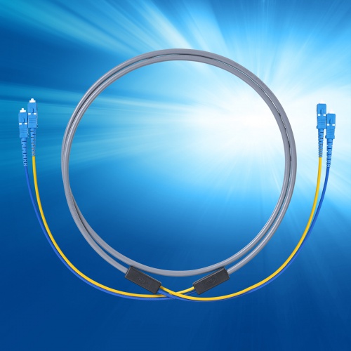 HKB-WRB2M3SCSC-05 / 防水ロバスト光ファイバケーブル（マルチ50μmOM3、2芯、両端SC×2、5m）