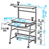 HLK-75G / パソコンデスク(ダークシルバー)