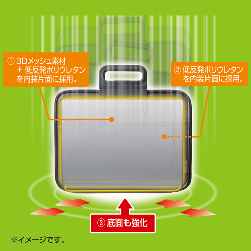 IN-H10BKN / 衝撃吸収インナーケース(12.1インチワイド・ブラック）