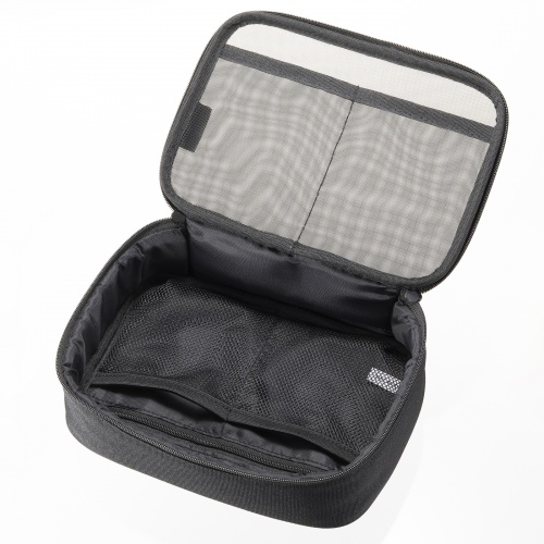 IN-MSBOX1BK / メッシュガジェットケース（W190×D65×H130mm）