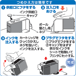 INK-6SETM / つめかえインク（3色セット・各10ml）