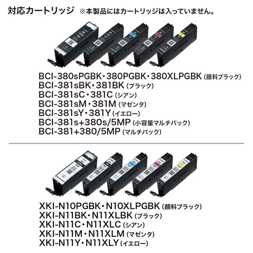 INK-C380S30S5 / 詰め替えインク　BCI-380/XKI-N10PGBK・381/XKI-N11BK・C・M・Y用