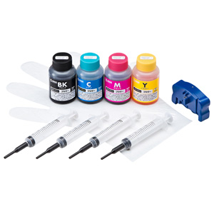 INK-LC113BS60R / つめかえインク(LC111・113・115・117対応・顔料ブラック・シアン・マゼンタ・イエロー・各60ml)