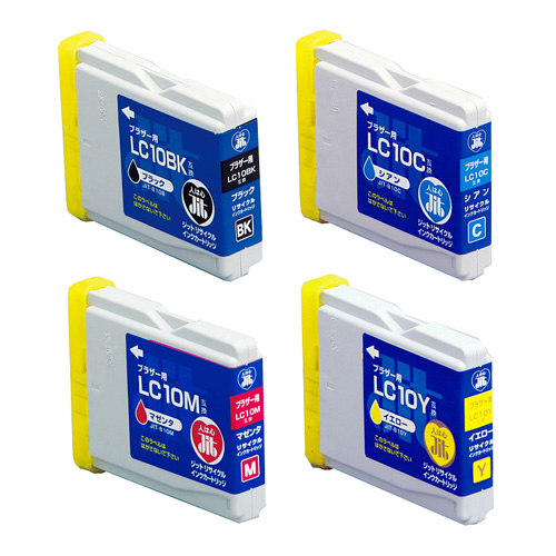 JIT-B104P / リサイクルインク　LC104PK互換　4色セット（ブラック・シアン・マゼンタ・イエロー）