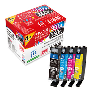 JIT-C3503514PXL / リサイクルインクカートリッジ(キヤノン BCI-351XL+350XL/5MP対応・顔料ブラック・シアン・マゼンタ・イエロー)