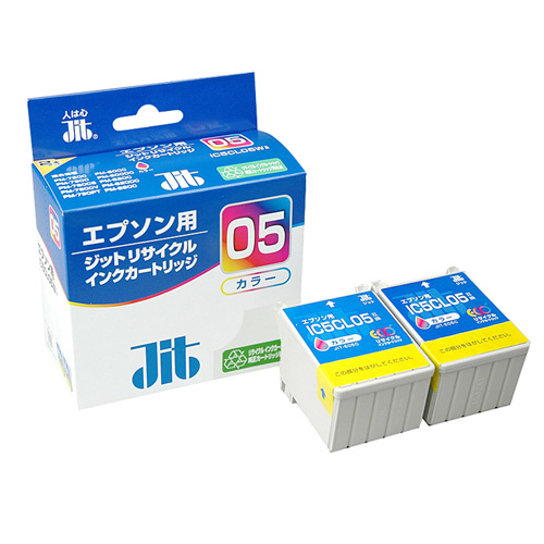 JIT-E05C2P【IC5CL05Wタイプ 再生インクカートリッジ カラー5色一体型 