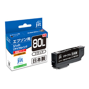 JIT-E80BL / リサイクルインクカートリッジ ICBK80L対応