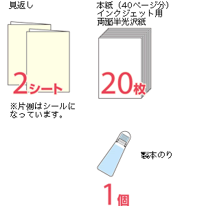 JP-ALB7 / 手作りアルバム製本キット（A4・両面半光沢）