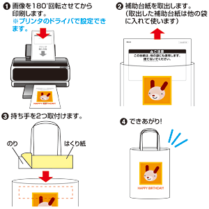 JP-BAG01 / 印刷できるミニバッグ（持ち手付き）