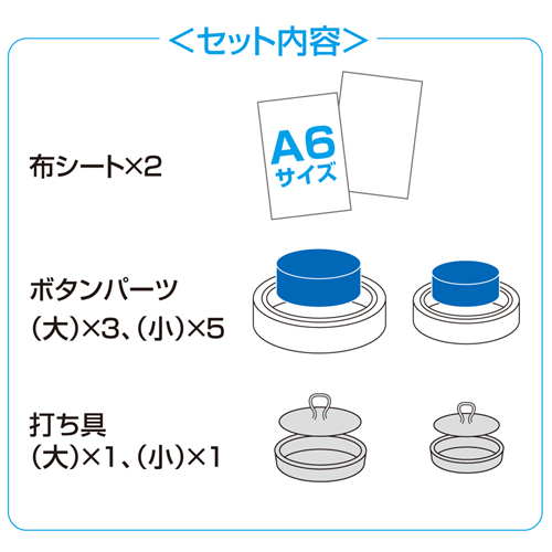 JP-BTN03 / インクジェット手作りボタンキット・大＆小