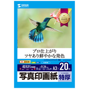 JP-EP2NA3N / インクジェット写真印画紙(A3・フォト光沢・特厚・20枚)