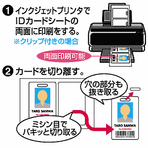 JP-ID02 / インクジェット用IDカード（縦向き）