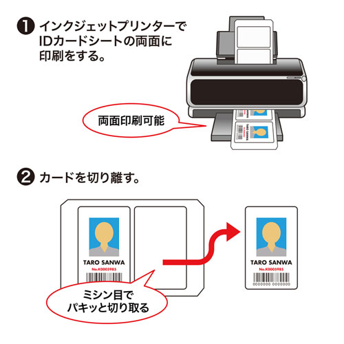 JP-ID03N / インクジェット用IDカード（穴なし）