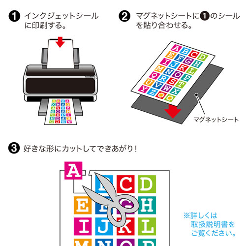 JP-MAGP3N / インクジェット用手作りマグネットペーパー(特厚・つやなしマット)