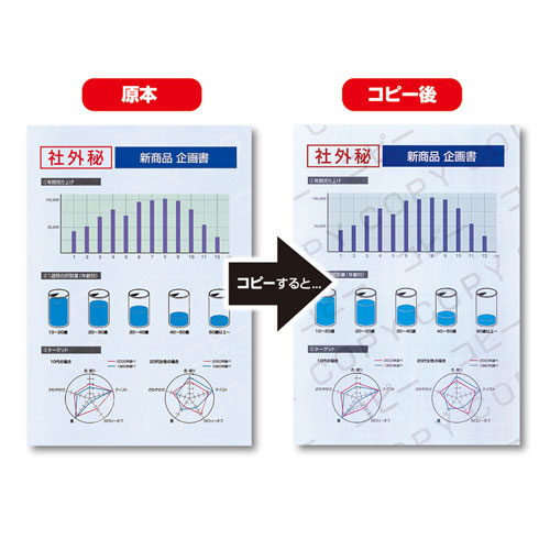 JP-MTCBA3 / マルチタイプコピー偽造防止用紙（A3、100枚入り）