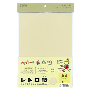 JP-MTRT05 / レトロ紙(マルチタイプ・生成り色)