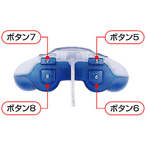 JY-P55UC / USBゲームパッド（クリア＆クリアブルー）